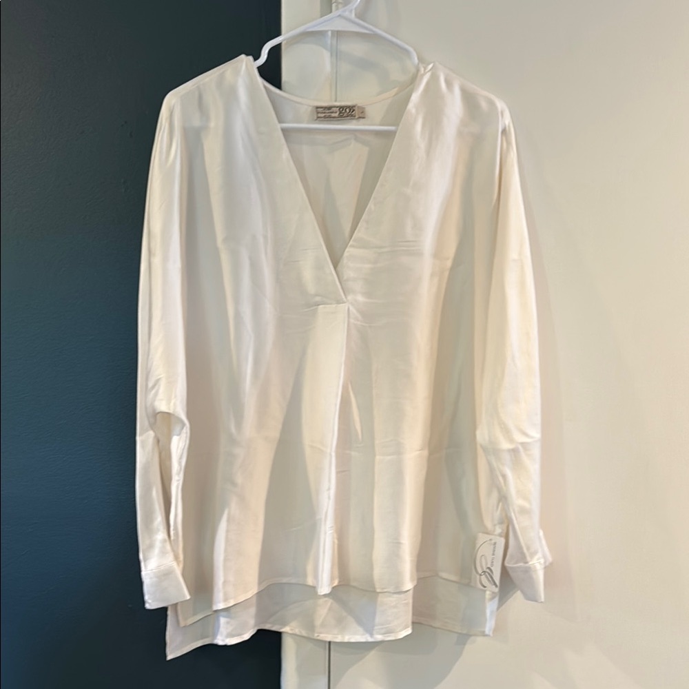Off White Long Sleeve Blouse